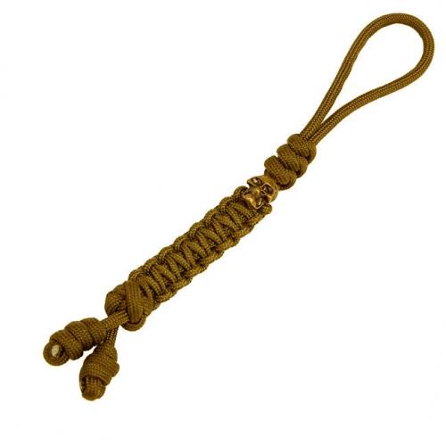 Paracord knife lanyard Loopy Snake, Coyote brown