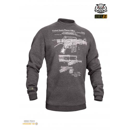 Military sweatshirt "WS- M16/AR15" (Winter Sweatshirt M16/AR15 Rifle Legend)