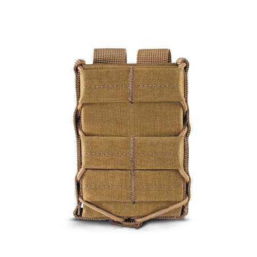 Open pouch for one AR magazine with plastic inserts