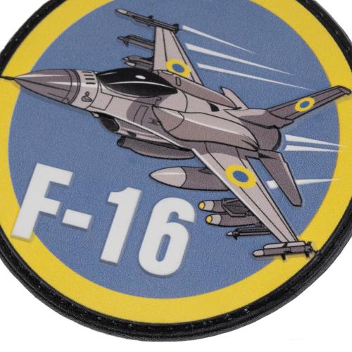 Нашивка на липучке "F-16" PVC