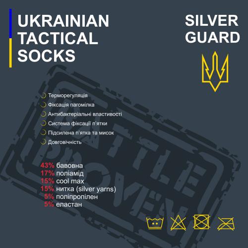 Термоноски тактические "Tactical Silver Guard Socks", UA281-40004-BK