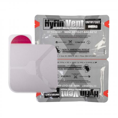 Пластир оклюзійний "HyFin® Vent Chest Seal Twin Pack" (2 шт. в комплекті), 10-0037