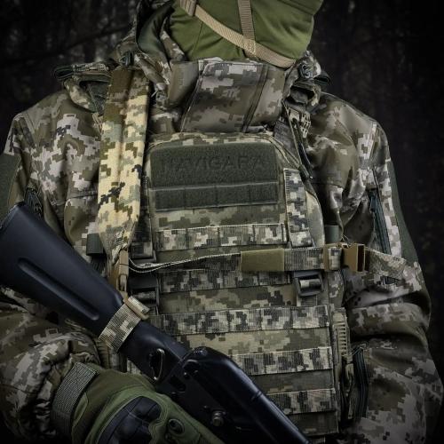 Ремінь збройовий RAGNAROK триточковий з широким наплічником "KRAKEN" sling, RRM3v2-UDC