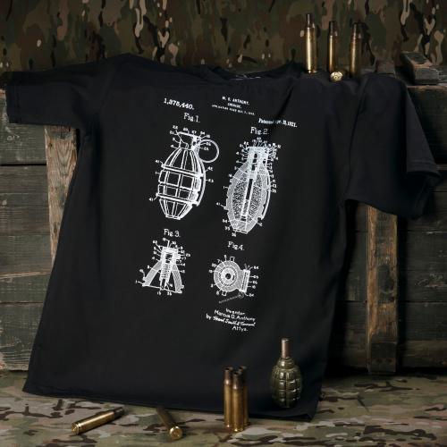 Футболка з малюнком "Grenade", UA281-29891-BK-GN - Prof1group Футболка з малюнком "Grenade", UA281-29891-BK-GN