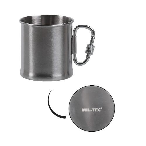 Кружка нержавіюча Sturm Mil-Tec® "Stainless Steel Karabiner Cup" (250 ml), 14607800