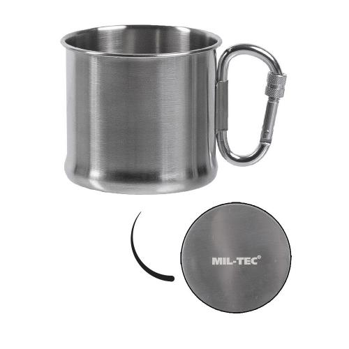 Кружка нержавіюча Sturm Mil-Tec® "Stainless Steel Karabiner Cup" (500 ml), 14607900 - Prof1group Кружка нержавіюча Sturm Mil-Tec® "Stainless Steel Karabiner Cup" (500 ml), 14607900