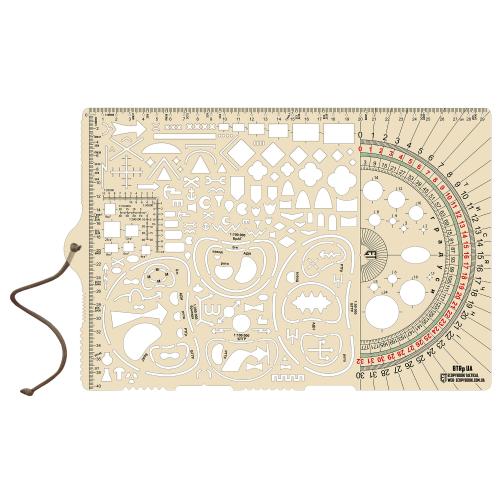 Лінійка тактична Ecopybook Tactical® "Big Tactical Ruler Protractor UA" (315x208 mm), ET-ruler-9 - Prof1group Лінійка тактична Ecopybook Tactical® "Big Tactical Ruler Protractor UA" (315x208 mm), ET-ruler-9