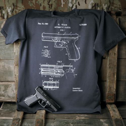 Футболка з малюнком "GLOCK Pistol Legend", UA281-29891-GT-GK - Prof1group Футболка з малюнком "GLOCK Pistol Legend", UA281-29891-GT-GK
