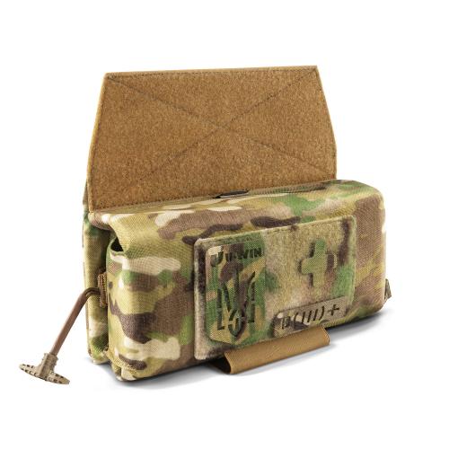 Horizontal tunnel first aid pouch with the ability to install ballistic protection U-WIN PRO, PH-TUN-MED-MC