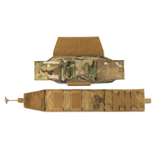 Horizontal tunnel first aid pouch with the ability to install ballistic protection U-WIN PRO, PH-TUN-MED-MC