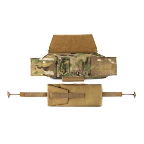 Horizontal tunnel first aid pouch with the ability to install ballistic protection U-WIN PRO, PH-TUN-MED-MC