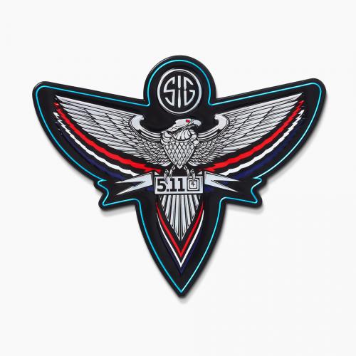 Нашивка SIG Sauer® x 5.11 Tactical® "Chrome Eagle Patch", 6890226AON-999