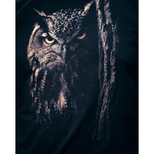 Military style T-shirt "Owlr", UA281-29891-BK-SV