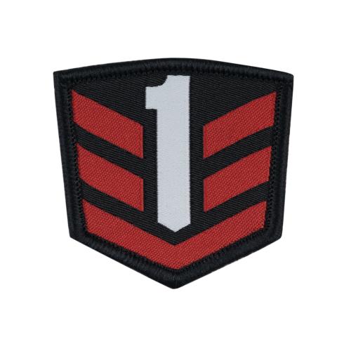 Нашивка на липучке "PROF1Group® Logo Woven Patch", PROF1-P01-RB