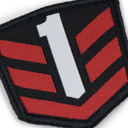 Нашивка на липучке "PROF1Group® Logo Woven Patch", PROF1-P01-RB