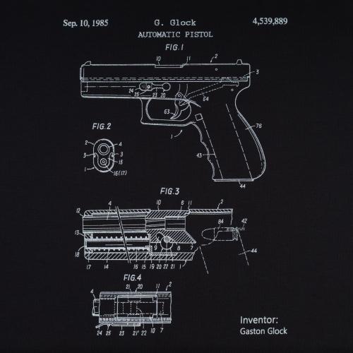 Футболка з малюнком "GLOCK Pistol Legend", UA281-29891-BK-GK