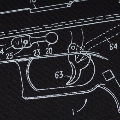 Футболка з малюнком "GLOCK Pistol Legend", UA281-29891-BK-GK