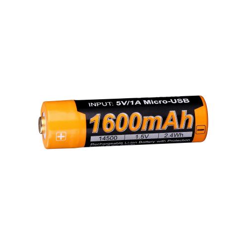 Акумулятор 14500 Fenix® 1600mAh ARB-L14-1600U (Micro USB зарядка), ARB-L14-1600U