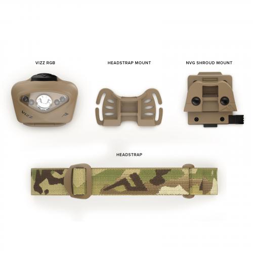 Princeton Tec® "Vizz 550 RGB MPLS Tactical Headlamp", VIZZ23-RGB-MPLS-MC