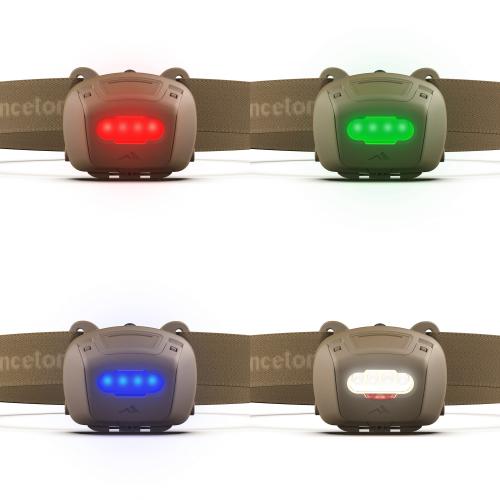 Ліхтар налобний Princeton Tec® "Quad Tactical MPLS Tactical Headlamp", QUAD-NOD-TAN