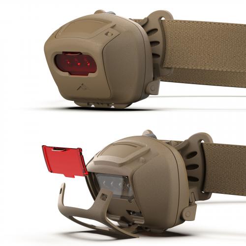 Ліхтар налобний Princeton Tec® "Quad Tactical MPLS Tactical Headlamp", QUAD-NOD-TAN