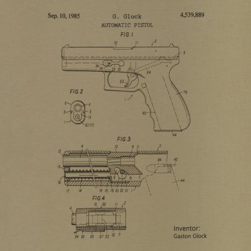 Футболка з малюнком "Glock Pistol Legend", UA281-29898-TN-GK