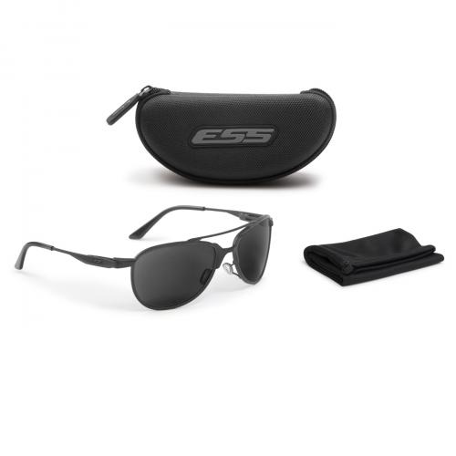 Окуляри балістичні "ESS® InVINCEible Aviator Black with Smoke Gray Lenses", EE4062-01