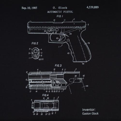 Футболка з малюнком "Glock Pistol Legend", UA281-29898-BK-GK