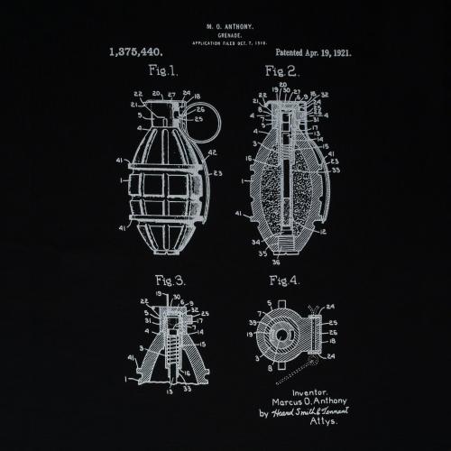 Футболка с рисунком "Grenade", UA281-29898-BK-GN