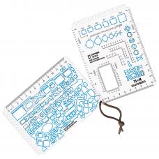 Набір лінійок Ecopybook Tactical® "TZ+M" (А6, синій кант) - Prof1group Набір лінійок Ecopybook Tactical® "TZ+M" (А6, синій кант)