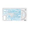 Тактичне спорядження - Лінійка тактична Ecopybook Tactical&reg; "Small Tactical Ruler UA" (232x120 mm, синій кант) Blue