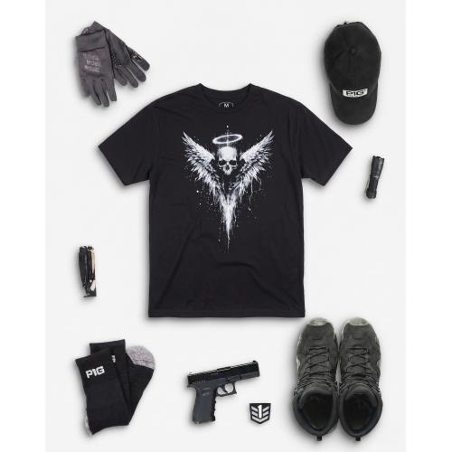 Футболка с рисунком "Angel Skull", UA281-29898-BK-AGS
