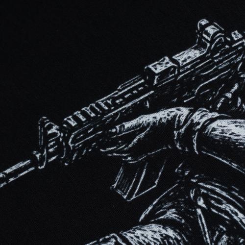 Футболка с рисунком "Не слабый пол", UA281-29898-BK-WSN