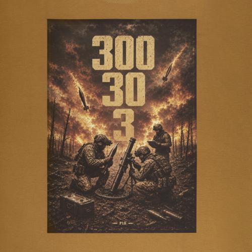 Футболка з малюнком "300 30 3", UA281-29898-CB-333