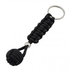 Monkey Fist Paracord Keychain with Stainless Steel Bead