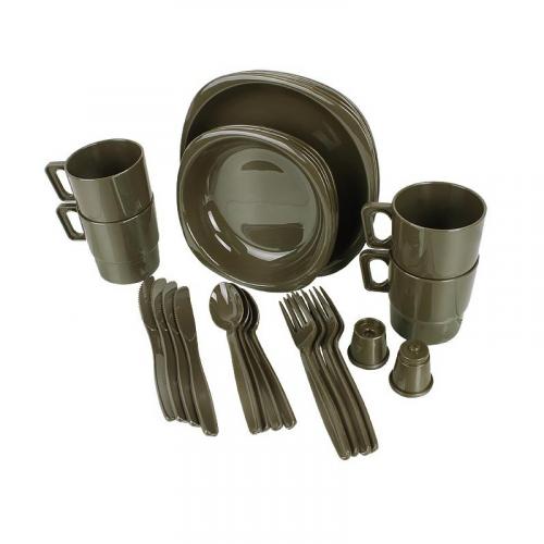 Camping mess kit for 4 persons (26 items)