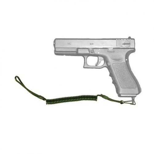 Spiral safety pistol cord