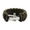 Double Cobra Bracelet with Adjustable Stainless Steel Clasp, Black and veteran