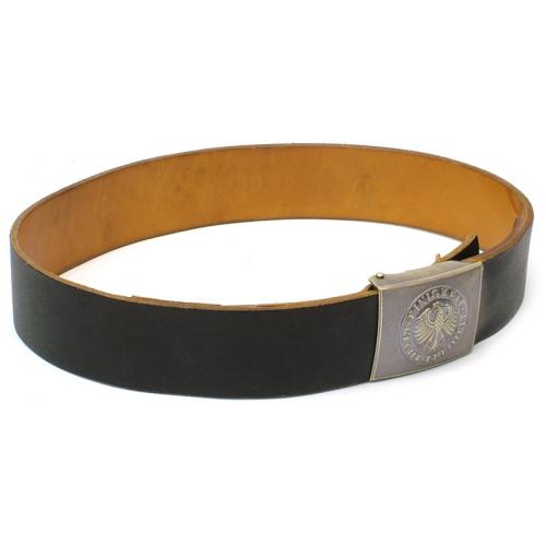 Bundeswehr leather belt used (original)