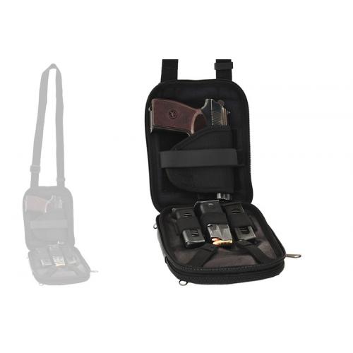 Leather belt/shoulder bag with holster