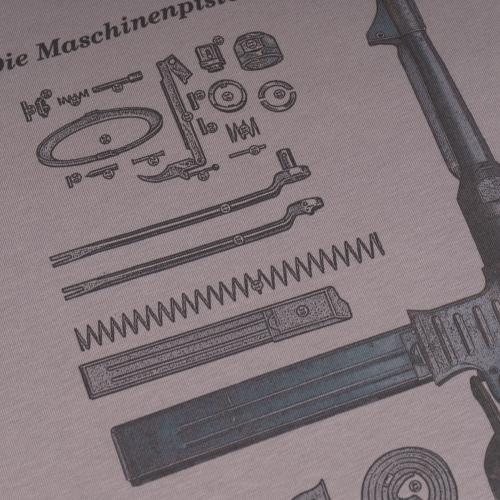 Футболка з малюнком "MP-40 SUBMACHINE GUN LEGEND", UA281-29891-IG-MP