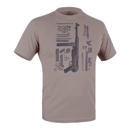 Футболка з малюнком "MP-40 SUBMACHINE GUN LEGEND", UA281-29891-IG-MP