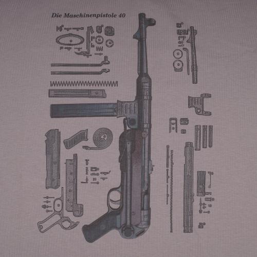 Футболка з малюнком "MP-40 SUBMACHINE GUN LEGEND", UA281-29891-IG-MP