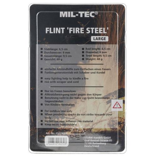 Mil-Tec Fire Starter Fire-Steel Large