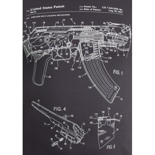 Футболка з малюнком "AK-47 Rifle Legend" NightGlow Series
