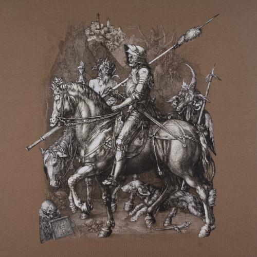 Футболка с рисунком "Рыцарь, смерть и дьявол", UA281-29891-OD-KT