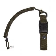 Safety pistol lanyard with quick-detachable carbine, army green