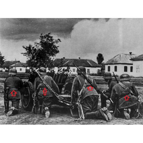 Ремінь польовий шкіряний (полотно без пряжки) Вермахт / SS-VT / W-SS / Люфтваффе Репліка, 13340800
