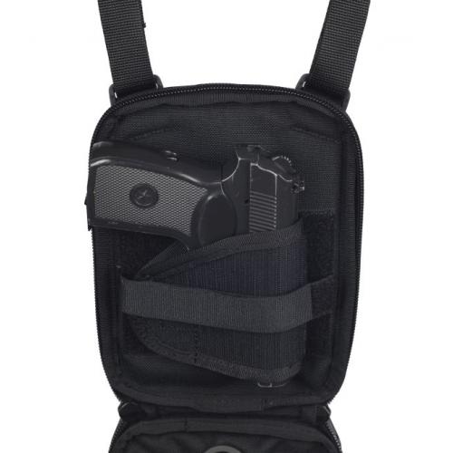 Synthetic belt / shoulder bag with holster