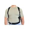 Synthetic shoulder / lap holster with bracket